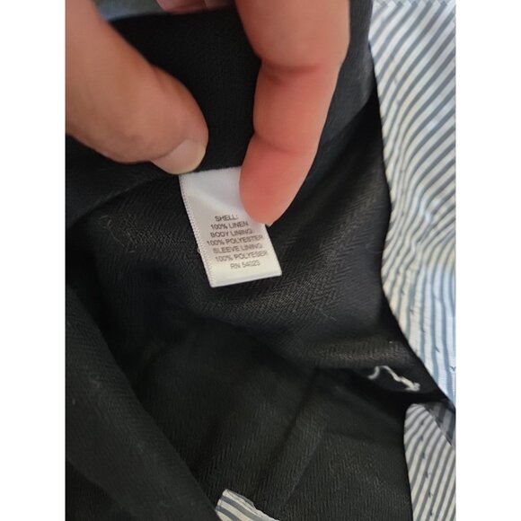 Banana Republic | Men’s Tailored Fit 44L Black LinenJacket. Worn Cuff Edge - Picture 8 of 8